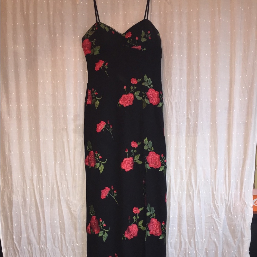 Black formal prom full length dress